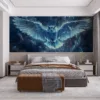 Majestic owl with wings spread wide against a cosmic background filled with stars and swirling clouds.||