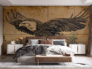 Majestic Eagle Illustration Wall Mural