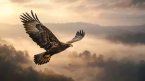 Alternative view of Majestic Eagle Soaring Wall Mural