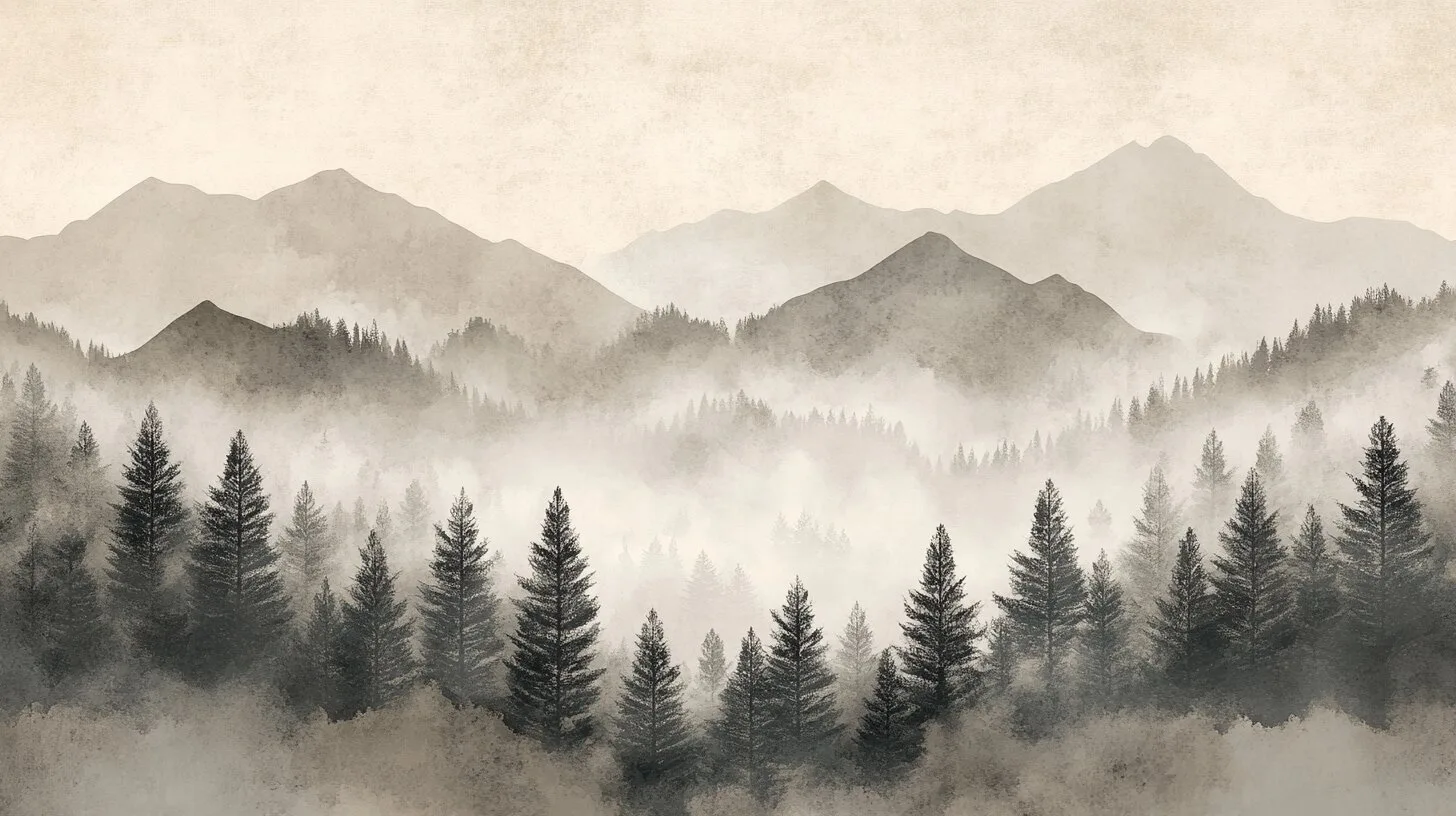 Main product image for Misty Mountain Serenity Wall Mural