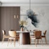 Monochromatic floral design featuring large