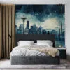 Artistic depiction of Seattle cityscape with Space Needle