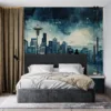 Artistic depiction of Seattle cityscape with Space Needle||