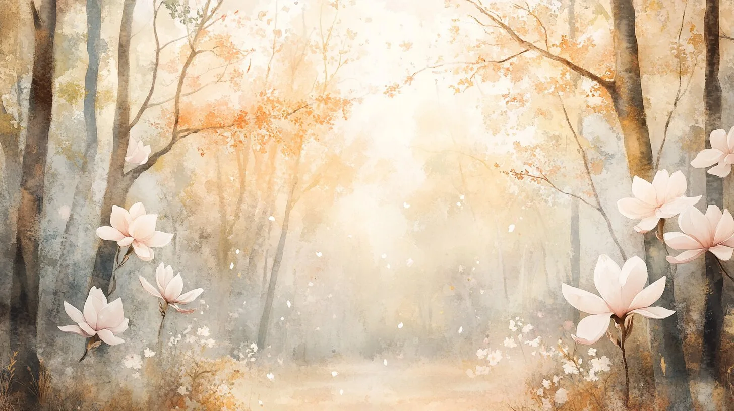 Main product image for Serene Autumn Forest Wall Mural