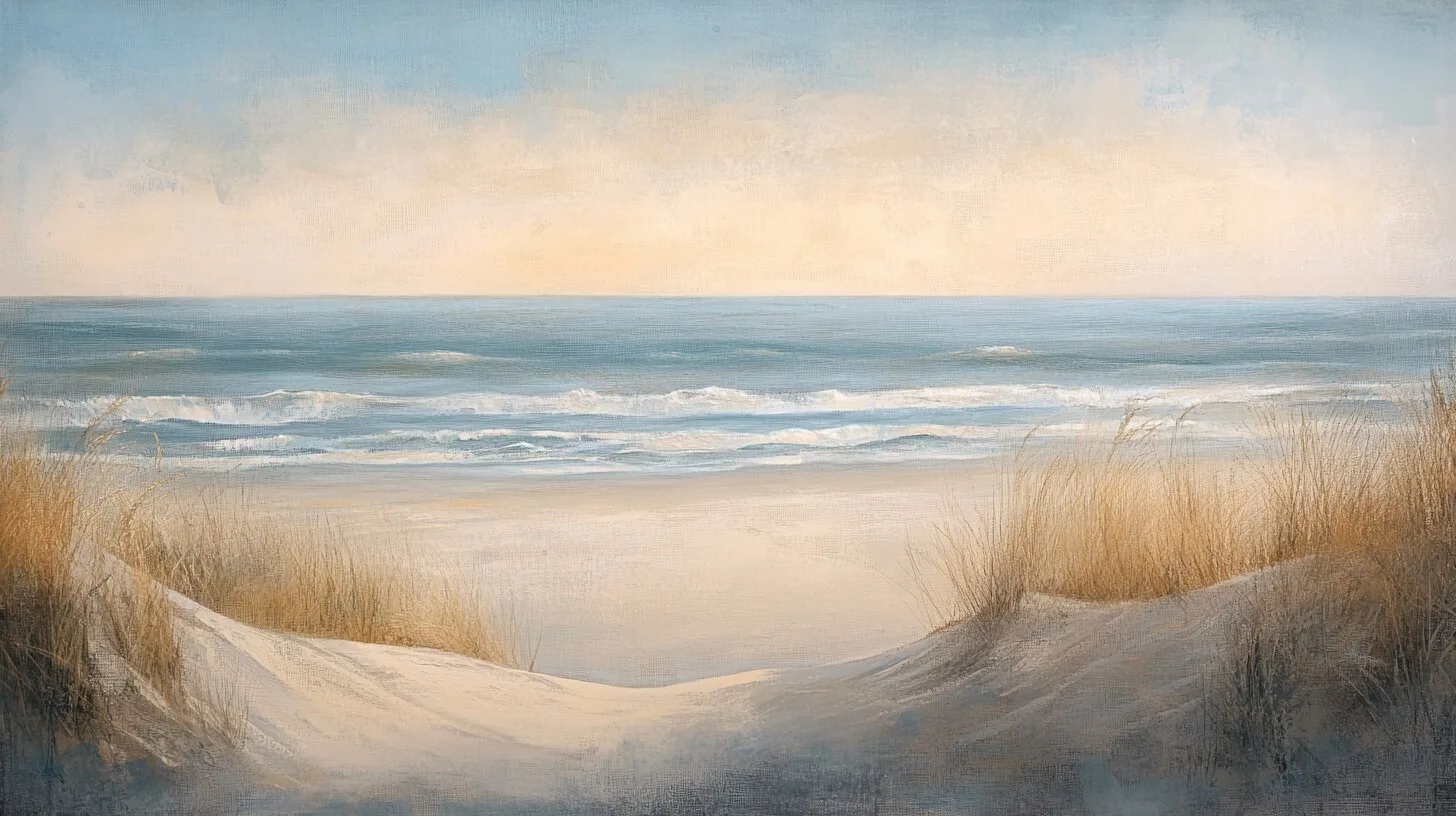 Main product image for Serene Beach Landscape Wall Mural