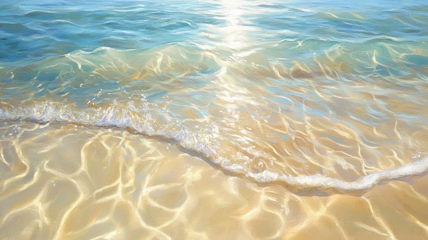Main product image for Serene Beach Paradise Wall Mural
