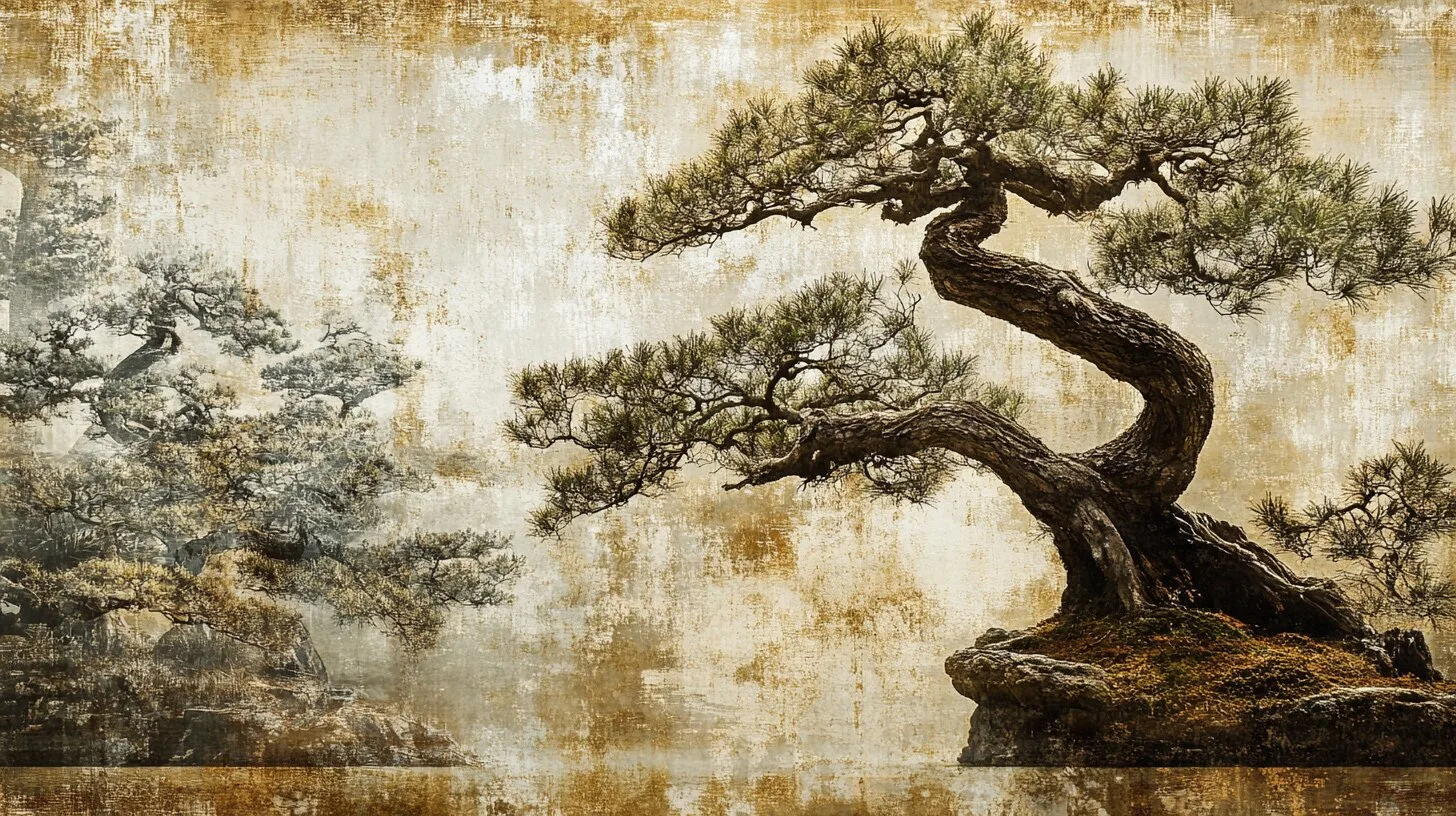 Main product image for Serene Bonsai Landscape Wall Mural