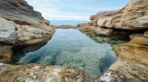 Alternative view of Serene Coastal Tidal Pool Wall Mural
