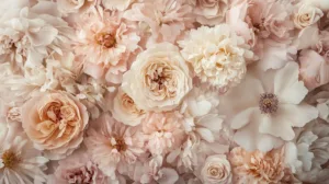 Alternative view of Serene Floral Arrangement Wall Mural