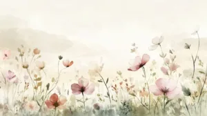 Alternative view of Whispers of a Tranquil Meadow Wall Mural