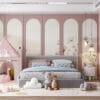 A serene floral landscape depicting soft pastels and natural beauty.