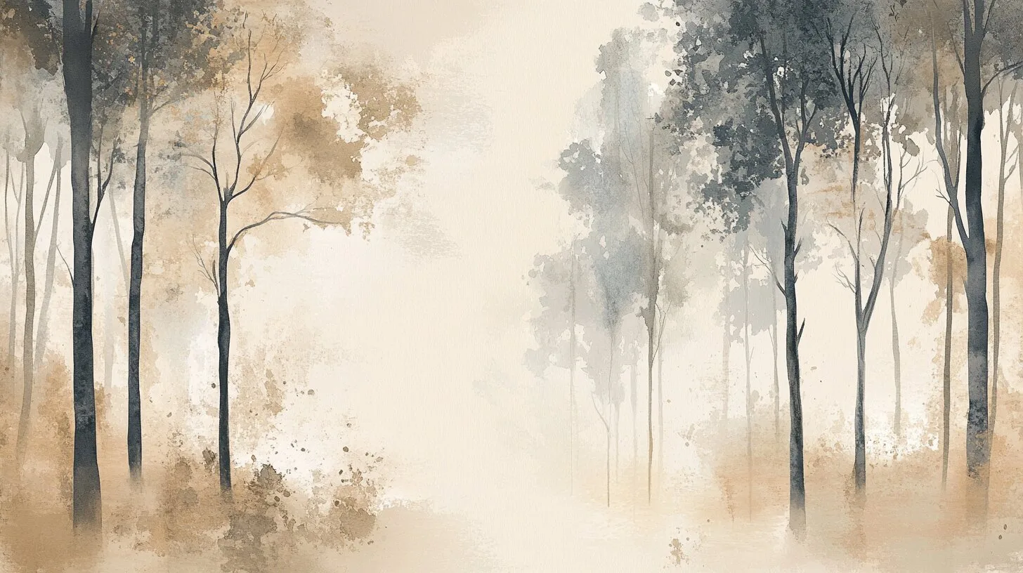 Main product image for Serene Forest Watercolor Wall Mural