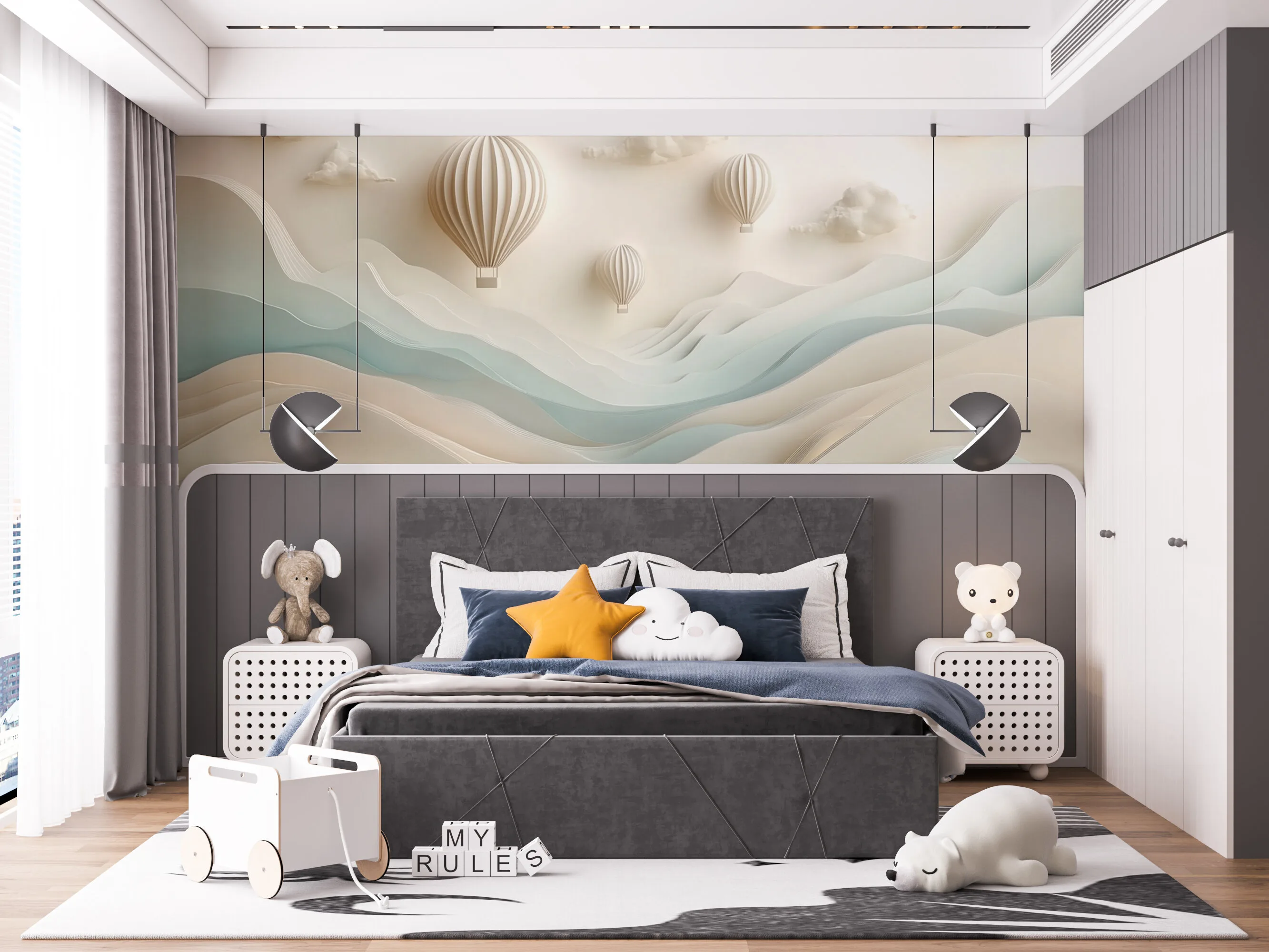 Rendered wallpaper image for Whispers of the Sky in Cappadocia Wall Mural