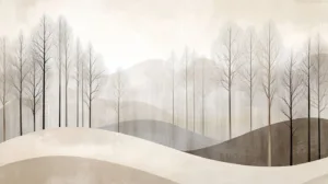 Alternative view of Serene Landscape Wall Mural