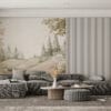 Tranquil outdoor scene with gentle hills