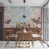 Pastel-painted serene urban setting inspired by Charleston||