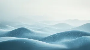 rolling hills covered in snow.
