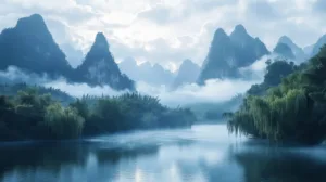 Alternative view of Serenity in Nature Wall Mural
