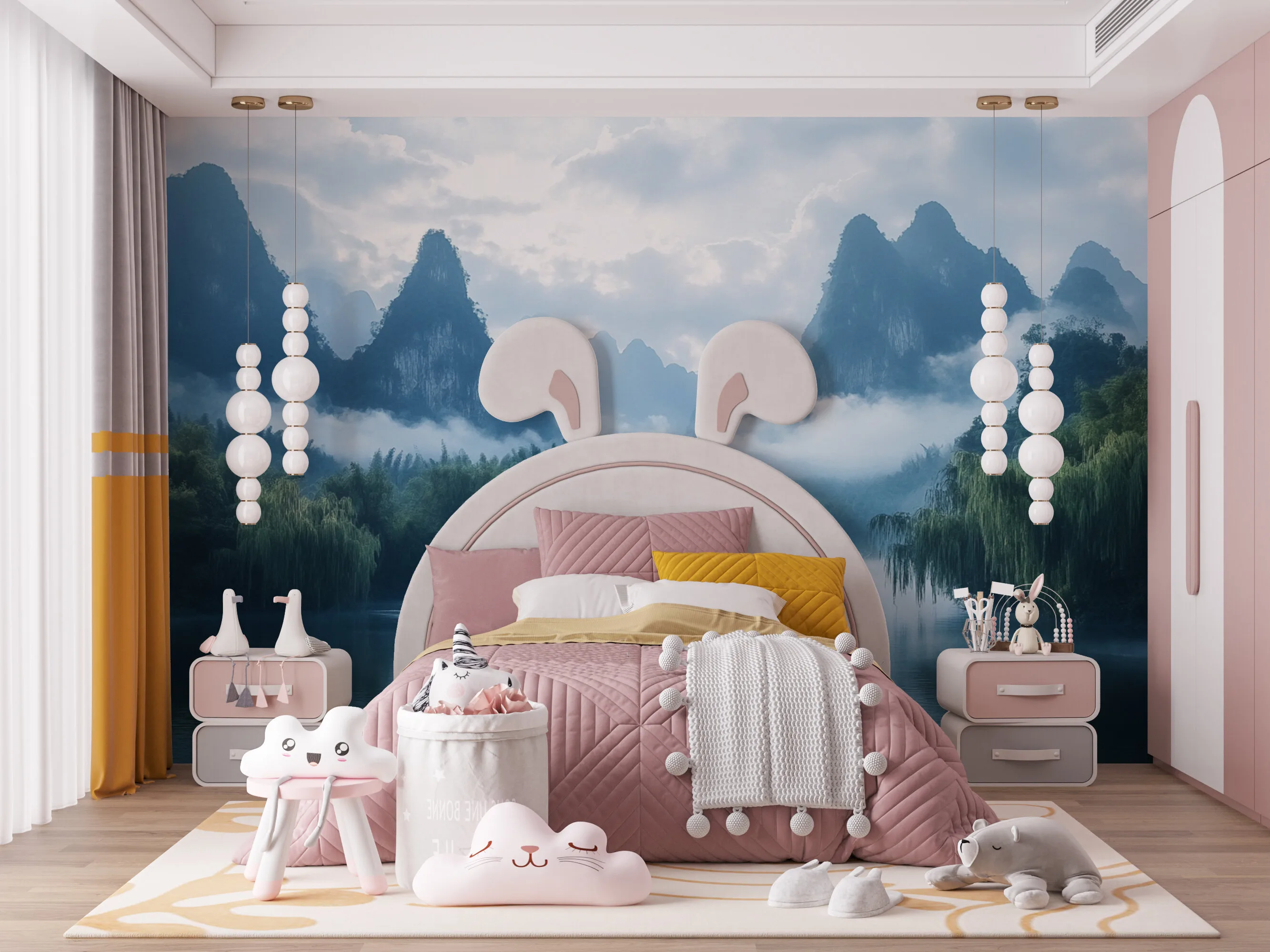 Rendered wallpaper image for Serenity in Nature Wall Mural
