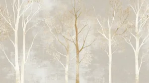 Alternative view of Stylized Tree Pattern Wall Mural