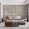 Stylized tree pattern in muted colors||