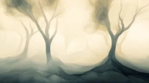 Alternative view of Surreal Forest Landscape Wall Mural