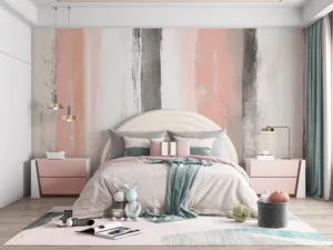 Textured vertical stripes in soft colors||