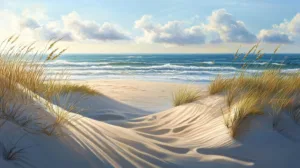 Alternative view of Tranquil Beach Escape Wall Mural