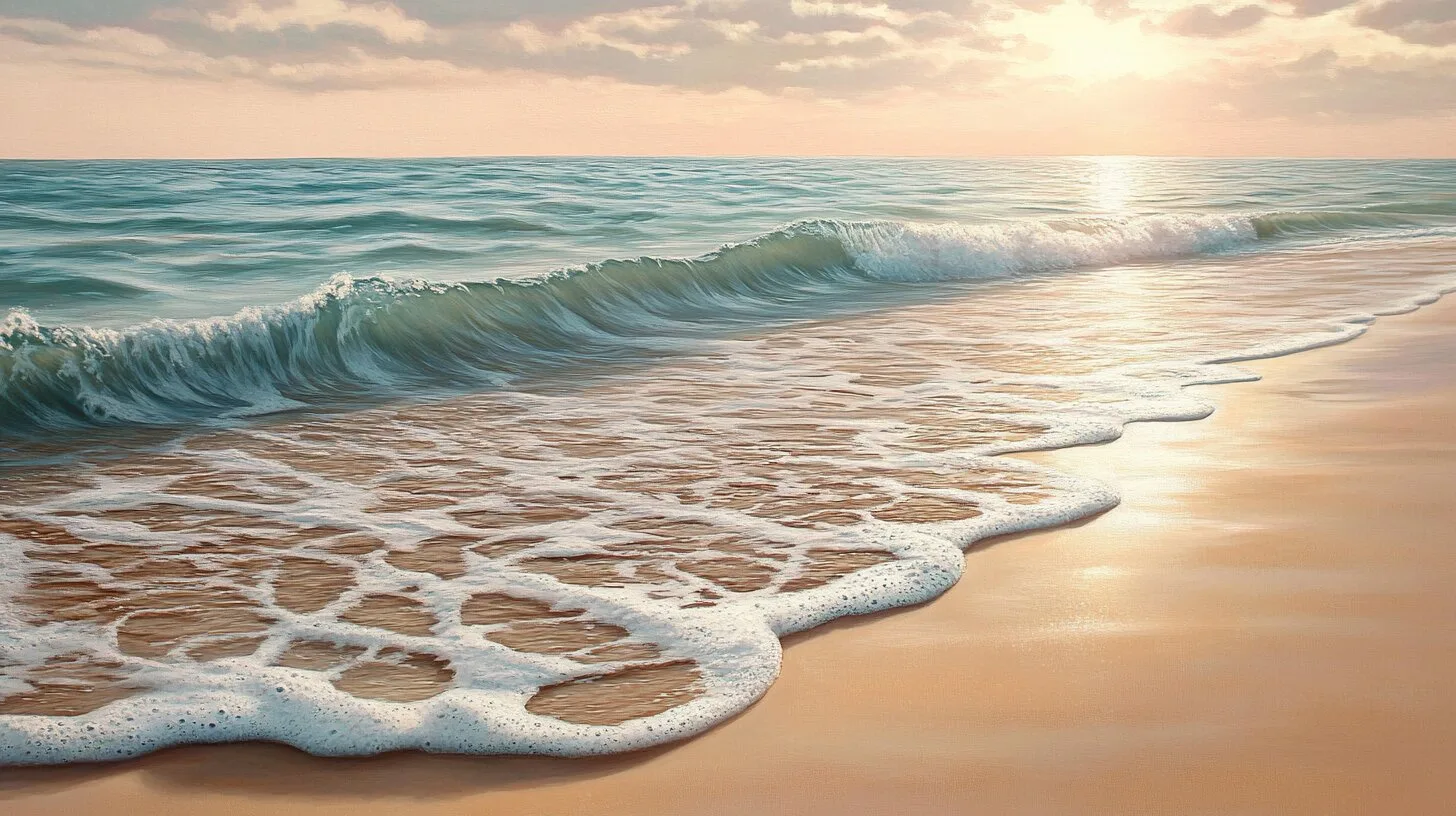 Main product image for Tranquil Beach Sunset Wall Mural