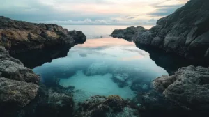 Alternative view of Tranquil Coastal Landscape Wall Mural