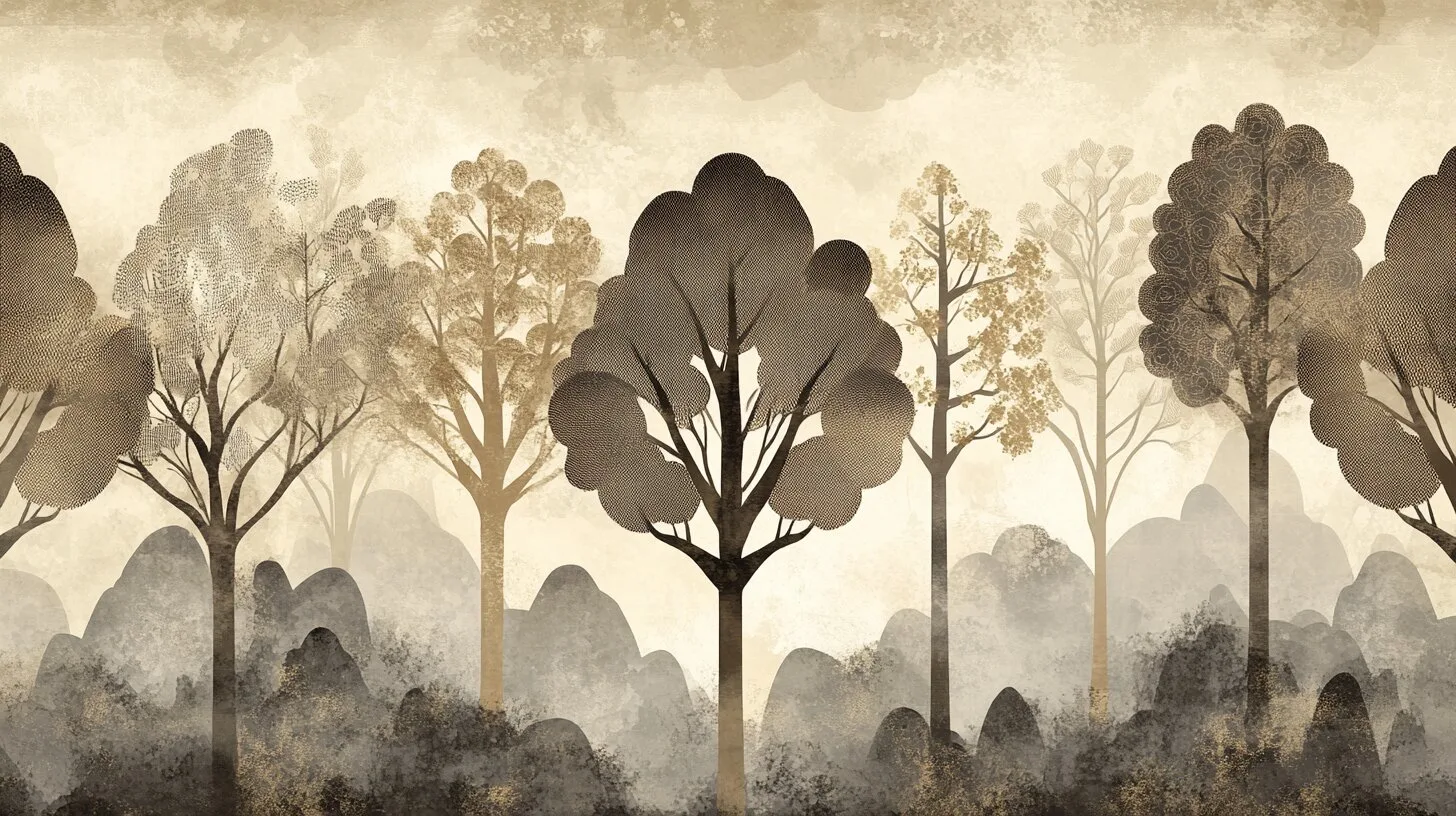 Main product image for Tranquil Forest Abstraction Wall Mural