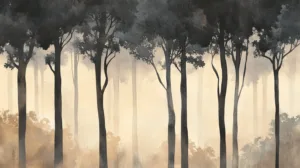 Alternative view of Tranquil Forest Serenity Wall Mural