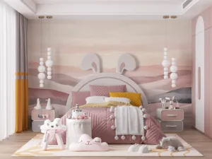 A serene landscape featuring soft pinks and grays|evoking tranquility.|