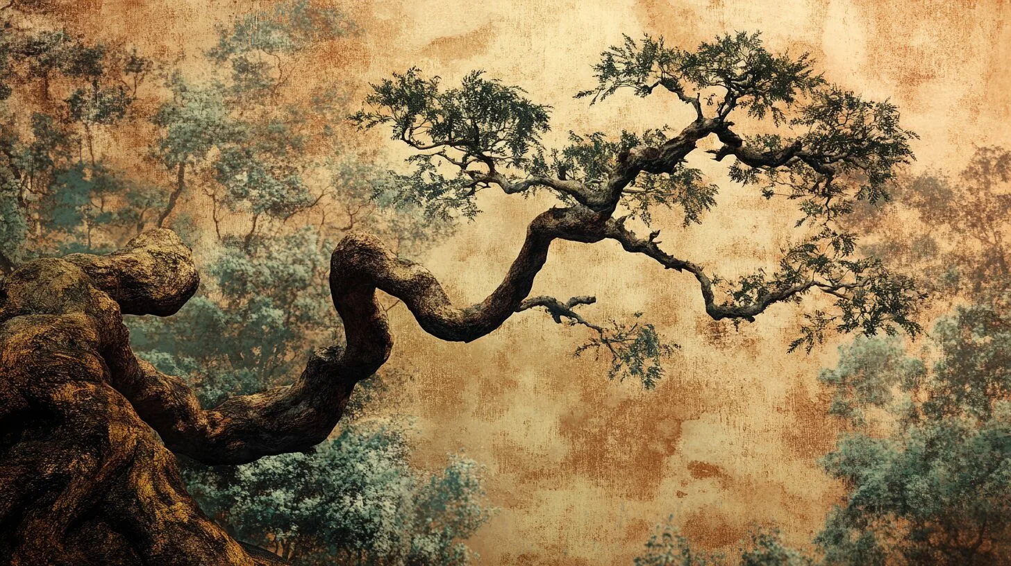 Main product image for Twisting Bonsai Serenity Wall Mural