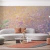 Abstract floral artwork featuring vibrant colors and a serene atmosphere.