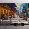 Lively street scene in New Orleans French Quarter with musicians and historic architecture.||