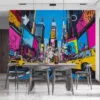 Vibrant pop art scene of Times Square