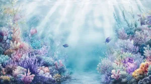 Alternative view of Vibrant Underwater Coral Reef Wall Mural