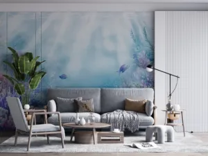 A colorful coral reef underwater with fish swimming through the vibrant ecosystem.||