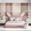Warm plaid pattern in soft shades of pink