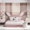 Warm plaid pattern in soft shades of pink|beige|and light brown.