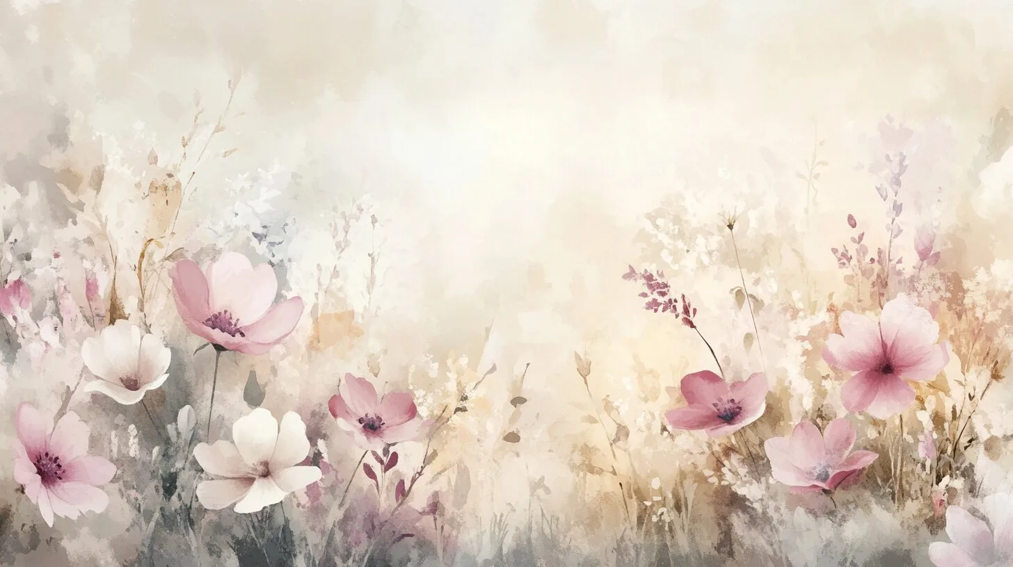 Main product image for Watercolor Floral Design Wall Mural