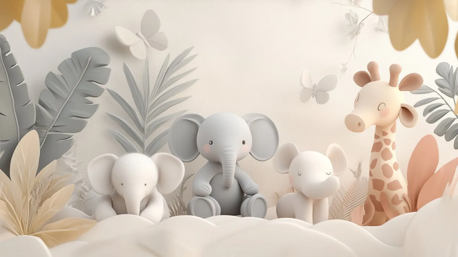 Main product image for Whimsical Animal Scene for Kids Wall Mural