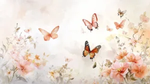 Alternative view of Whimsical Butterfly Garden Wall Mural