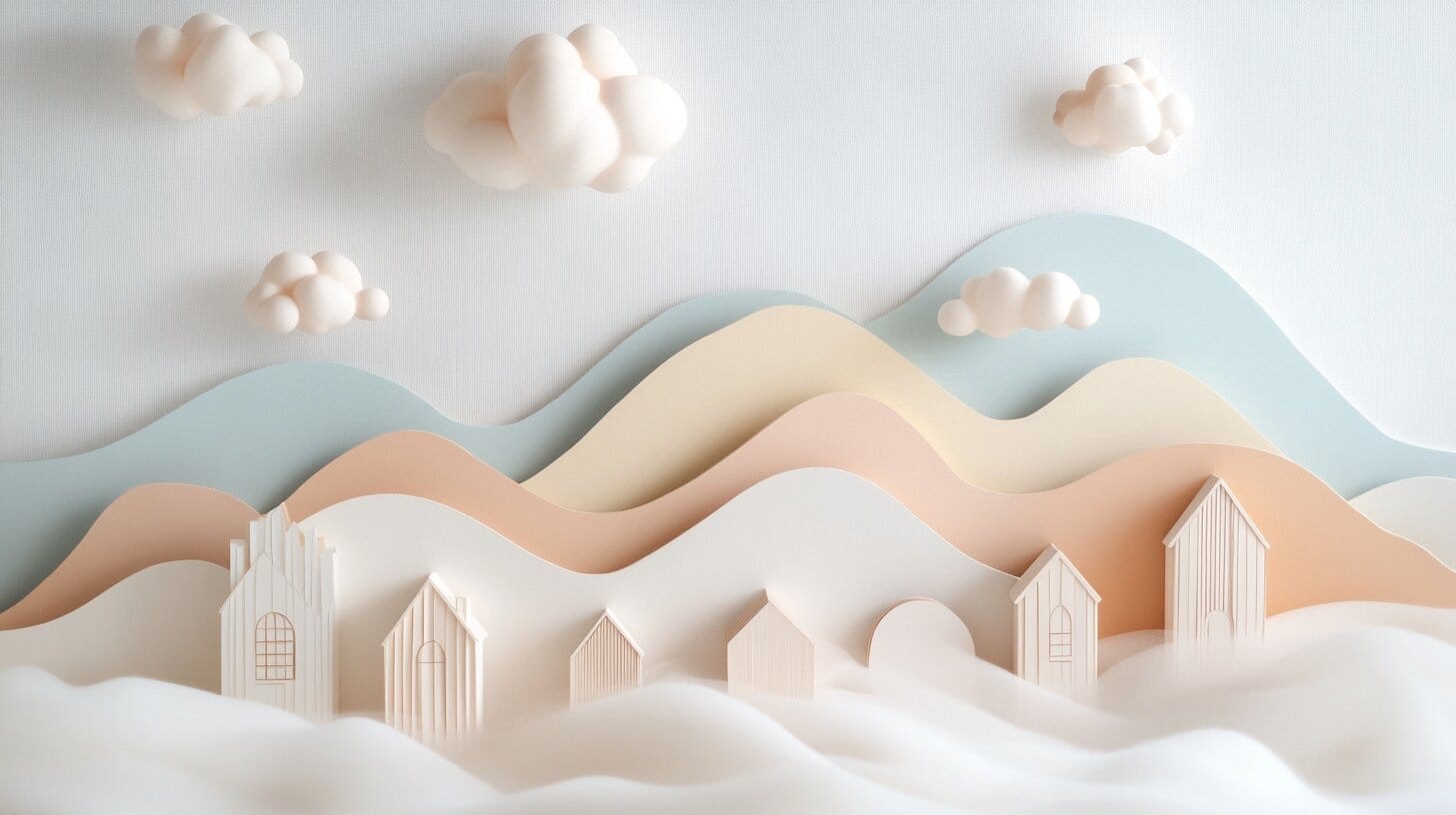 Main product image for Whimsical Landscape Art Wall Mural