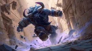 Alternative view of Alistar - Charging into Battle Wall Mural