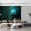 Amumu from League of Legends sitting alone with a teddy bear in a dimly lit setting.