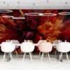 Abstract explosion of red