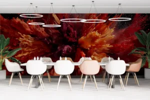 Abstract explosion of red|orange|purple