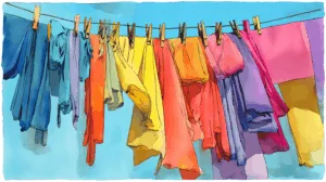 Alternative view of Colorful Garment Symphony on the Line